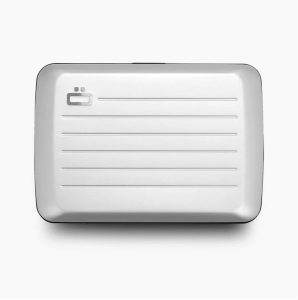 portfel biznesowy Ogon Designs z ochroną RFID srebrny