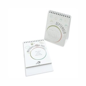 kalendarz spiralny biurkowy z ekologicznego papieru rosnącego
