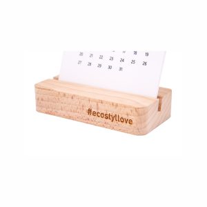 kalendarz na 2024 firmowy ekologiczny na drewniej podstawce