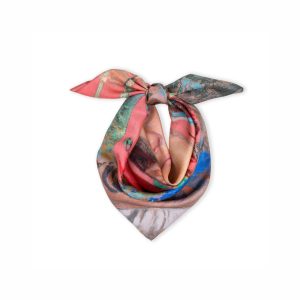 Upominki i gadżety inspirowane sztuką. chusta jedwabna z nadrukiem z twoim nadrukiem fullkolor. Personalizowane upominki do muzeów i galerii sztuki. Wydruk z wystawy