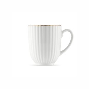 kubek porcelana lubiana ryflowany